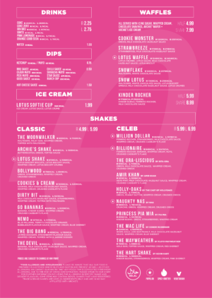 Menu - Archies